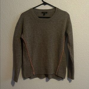 J. Crew Grey Sweater with Bronze Details